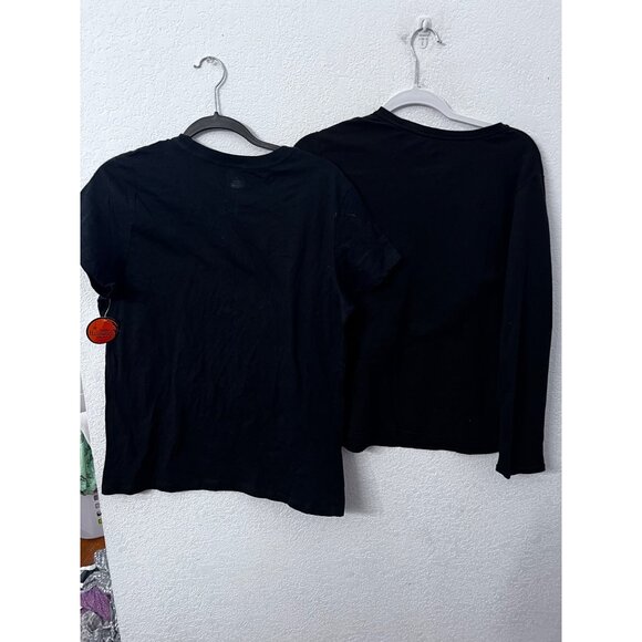 Spooky Halloween long sleeve and short sleeve shirt lot of two women size large - Picture 2 of 7